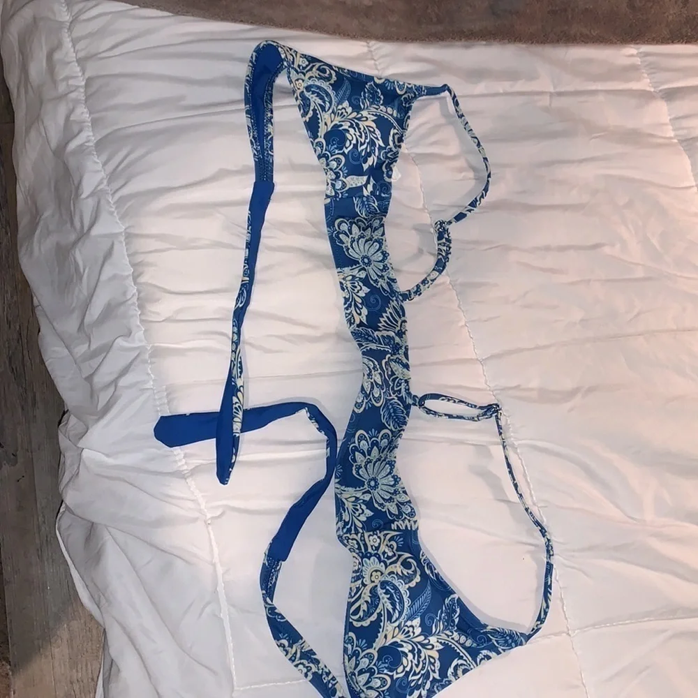 Cupshe Bikini Blue/White Size 10 Roxy mini Dress Tie Dye Medium